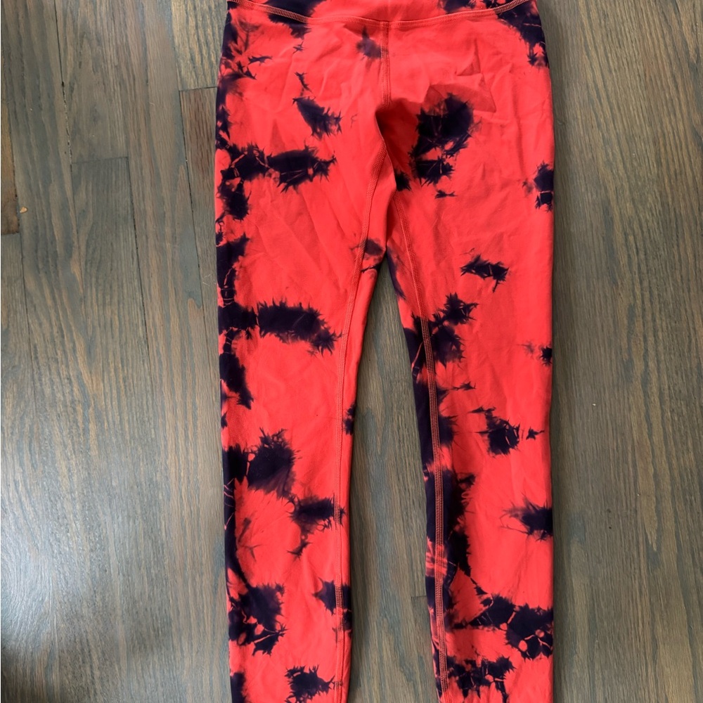 Lululemon Athletica Red and Black Leggings
